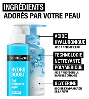 Neutrogena Hydro Boost Nettoyant Aqua-Gel Hydratant 200 ML