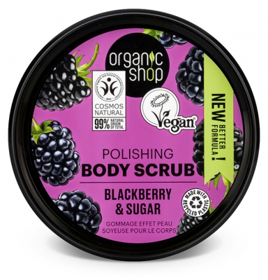 Organic Shop Body Scrub Gommage Peau Soyeuse Corps à la Mûre 250 ML