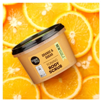 Organic Shop Body Scrub Gommage Tonifiant Corps à l'Huile d'Orange 250 ML