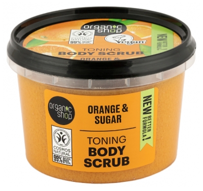 Organic Shop Body Scrub Gommage Tonifiant Corps à l'Huile d'Orange 250 ML