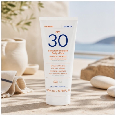 Korres Yoghurt Émulsion Solaire Visage & Corps SPF30 200 ml