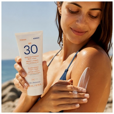 Korres Yoghurt Émulsion Solaire Visage & Corps SPF30 200 ml