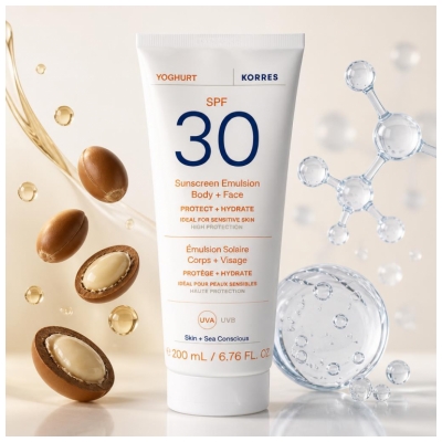 Korres Yoghurt Émulsion Solaire Visage & Corps SPF30 200 ml