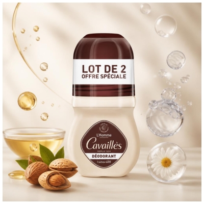 Cavaillès Dermato 48H Homme Roll-On 50Mlx2