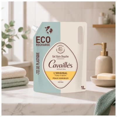 Cavaillès Gel Bain Douche L'Original Peaux Sensibles Éco-Recharge 1 L