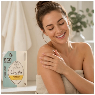 Cavaillès Gel Bain Douche L'Original Peaux Sensibles Éco-Recharge 1 L
