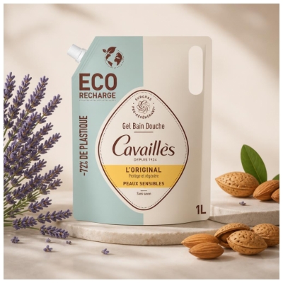 Cavaillès Gel Bain Douche L'Original Peaux Sensibles Éco-Recharge 1 L