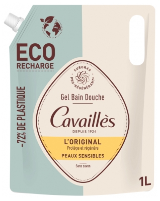 Cavaillès Gel Bain Douche L'Original Peaux Sensibles Éco-Recharge 1 L