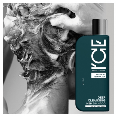 ICE Professional Men Shampoing Purifiant et Équilibrant Nettoyage Intense 250 ml
