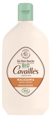 Cavaillès Gel Bain et Douche Huile de Macadamia Peaux Sèches Bio 400 ml