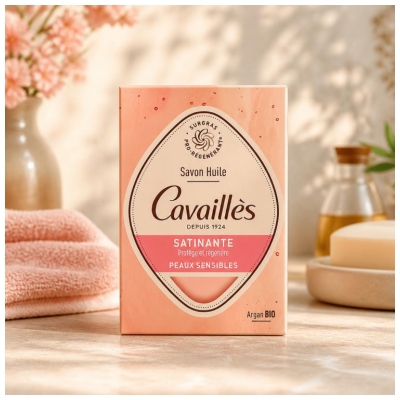 Cavaillès Savon Huile Satinante Surgras Peaux Sensible 100 g
