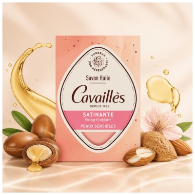 Cavaillès Savon Huile Satinante Surgras Peaux Sensible 100 g