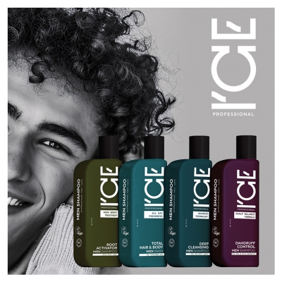ICE Professional Men Shampoing Douche Quotidien 2en1 Corps et Cheveux 250 ml