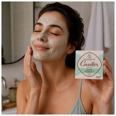 Cavaillès Nettoyant Solide Masque Éclat Visage 70 g