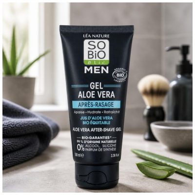 Léa Nature SO BIO étic Men Gel Aloe Vera Après-Rasage Biologique 100 ML