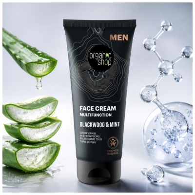 Organic Shop Men Écorce de Chêne et Menthe Crème Visage 75 ML