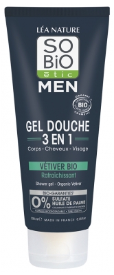 Léa Nature SO BIO étic Men Gel Douche 3en1 Rafraîchissant Biologique 200 ML