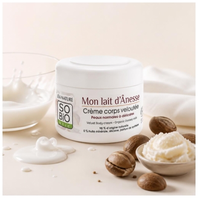 Léa Nature SO BIO étic Mon Lait d'Ânesse Crème Corps Veloutée Biologique 200 ML