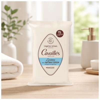 Cavaillès Lingettes Anti-Bactériennes 15 lingettes