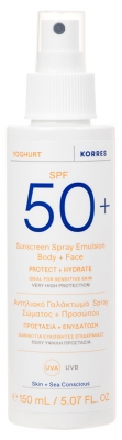 Korres Yoghurt Émulsion Solaire Corps et Visage SPF50+ 150 ML