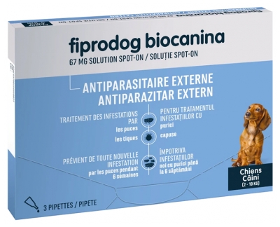 Biocanina Fiprodog Solution Spot-On Petits Chiens 3 Unités