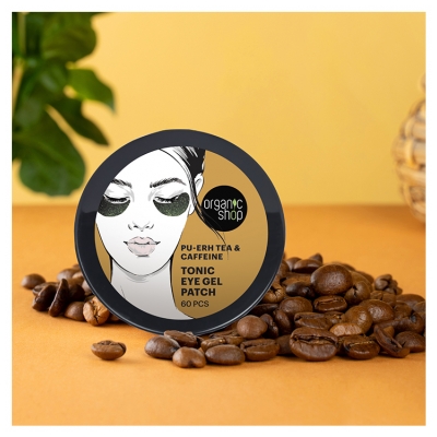 Organic Shop Patchs Hydrogel Yeux Tonifiants au Thé pu-Erh et à la Caféine
