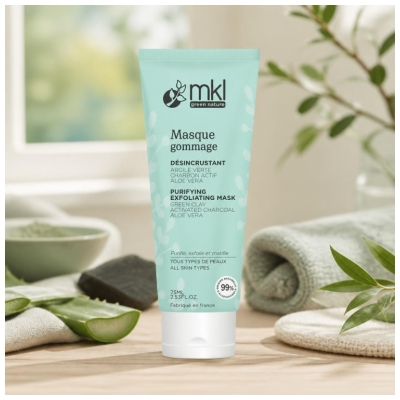 MKL Green Nature Masque Gommage Désincrustant Visage Bio 75 ML