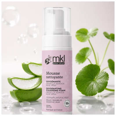 MKL Green Nature Mousse Nettoyante Oxygénante Visage et Yeux 150 ML 