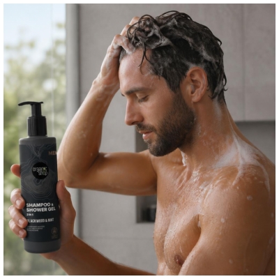 Organic Shop Men Écorce de Chêne et Menthe Shampoing-Douche 2en1 280 ML
