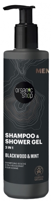 Organic Shop Men Écorce de Chêne et Menthe Shampoing-Douche 2en1 280 ML