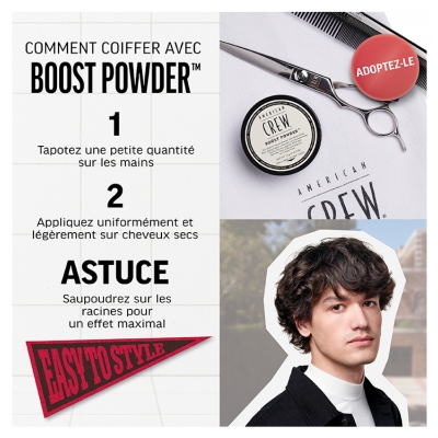 American Crew Boost Powder Poudre de Coiffage Tenue Légère 10 g