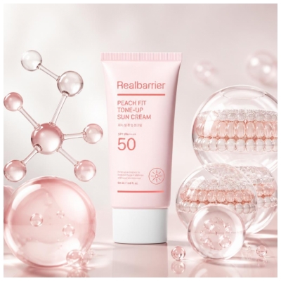 Real Barrier Peach Fit Tone-Up Crème Solaire Visage SPF 50 50 ML