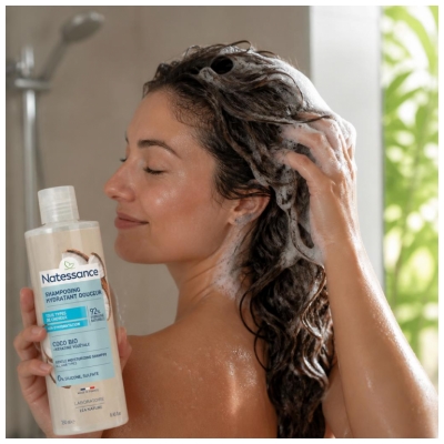Natessance Shampoing Coco Bio Hydratant Douceur Tous Types de Cheveux 250 ml