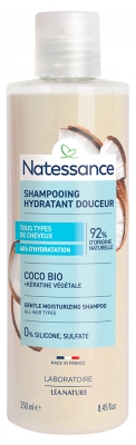 Natessance Shampoing Coco Bio Hydratant Douceur Tous Types de Cheveux 250 ml