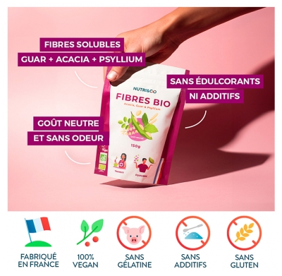 Nutri&Co Fibres Bio Goût Neutre 150 Grammes