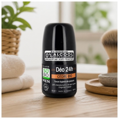 Léa Nature SO BIO étic Men Déo 24H Cèdre Roll-On Biologique 50 ML