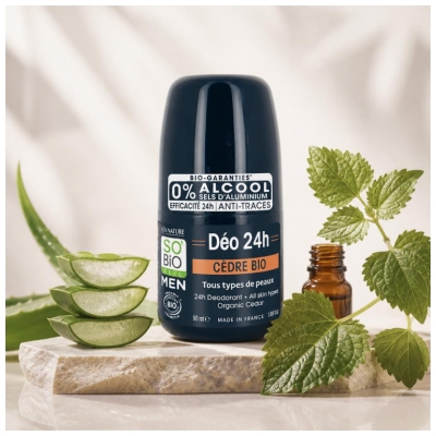 Léa Nature SO BIO étic Men Déo 24H Cèdre Roll-On Biologique 50 ML
