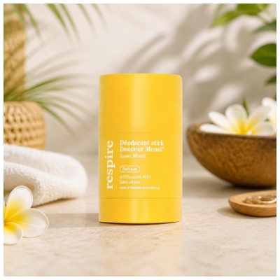 Respire Déodorant Stick Douceur Monoï Bio 50 Grammes