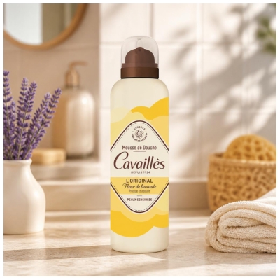 Cavaillès Mousse de Douche l'Original Fleur de Lavande Peaux Sensibles 200 ml