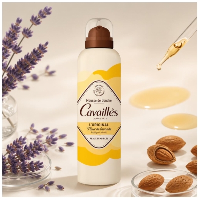 Cavaillès Mousse de Douche l'Original Fleur de Lavande Peaux Sensibles 200 ml