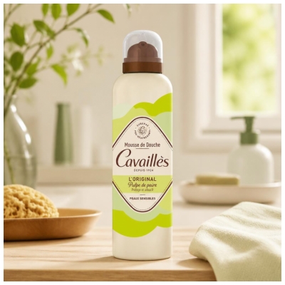 Cavaillès Mousse de Douche l'Original Pulpe de Poire Peaux Sensibles 200 ml