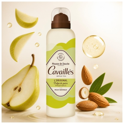 Cavaillès Mousse de Douche l'Original Pulpe de Poire Peaux Sensibles 200 ml