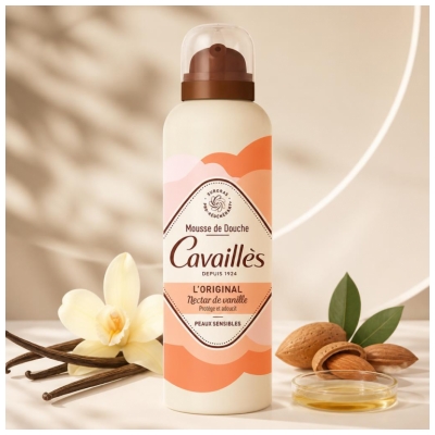 Cavaillès Mousse de Douche l'Original Nectar de Vanille Peaux Sensibles 200 ml