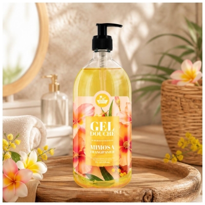 Les Petits Bains de Provence Gel Douche Mimosa Frangipanier de 1 Litre
