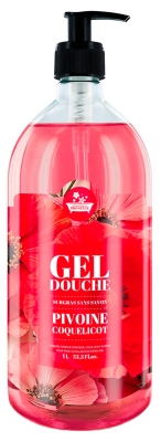 Les Petits Bains de Provence Gel Douche Pivoine Coquelicot de 1 Litre