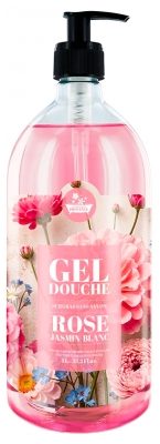Les Petits Bains de Provence Gel Douche Rose de 1 Litre 