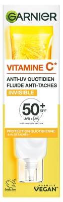 Garnier SkinActive Vitamine C Fluide Anti UV Anti Taches Invisible SPF50+ 40 ML