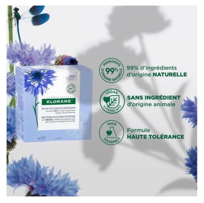 Klorane Bleuet Bio Patchs Yeux Lissants Hydro Gel 7 x 2 Patchs