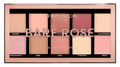 Profusion Cosmetics Bare Rose Palette Yeux 10 Teintes 