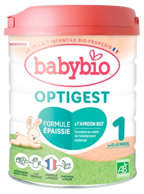 Babybio Optigest 1 de 0 à 6 Mois Formule Épaissie Bio 800 g